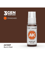 Základná farba AK 3Gen (Burnt Red - Acrylic) - pálená červená