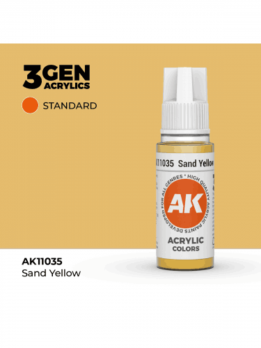Základná farba AK 3Gen (Sand Yellow - Acrylic) - pískovo žltá