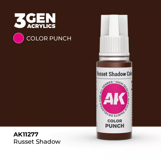 Základná farba AK 3Gen (Russet Shadow - Punch) - hrdzavý tieň - AK-Interactive