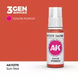 Základná farba AK 3Gen (Sun Red - Punch) - slnečná červená - AK-Interactive