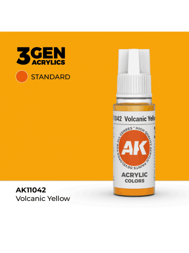 Základná farba AK 3Gen (Volcanic Yellow - Acrylic) - sopečne žltá