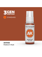 Základná farba AK 3Gen (Medium Rust - Acrylic) - stredne hrdzavá