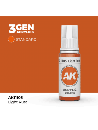 Základná farba AK 3Gen (Light Rust - Acrylic) - svetlo rezavá