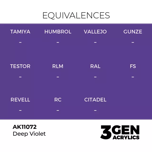 Základná farba AK 3Gen (Deep Violet - Intense) - sýto fialová - AK-Interactive