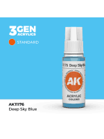 Základná farba AK 3Gen (Deep Sky Blue - Acrylic) - sýto nebeská modrá