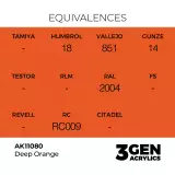 Základná farba AK 3Gen (Deep Orange - Intense) - sýtooranžová - AK-Interactive