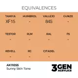 Základná farba AK 3Gen (Sunny Skin Tone - Acrylic) - teplý odtieň pleti - AK-Interactive