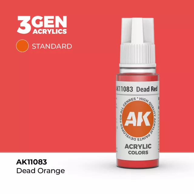 Základná farba AK 3Gen (Dead Red - Acrylic) - tlmená červená - AK-Interactive