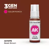 Základná farba AK 3Gen (Beast Brown - Punch) - tmavohnedá - AK-Interactive