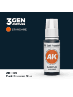 Základná farba AK 3Gen (Dark Prussian Blue - Acrylic) - tmavo pruská modrá