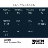 Základná farba AK 3Gen (Dark Prussian Blue - Acrylic) - tmavo pruská modrá - AK-Interactive