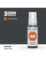 Základná farba AK 3Gen (Dark Grey- Acrylic) - tmavosivá