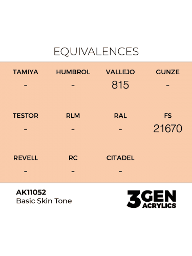 Základná farba AK 3Gen (Basic Skin Tone - Acrylic) - základný odtieň pleti