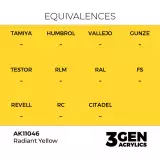 Základná farba AK 3Gen (Radiant Yellow - Acrylic) - žiarivo žltá - AK-Interactive