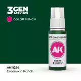 Základná farba AK 3Gen (Greenskin Punch - Punch) - zelená koža - AK-Interactive