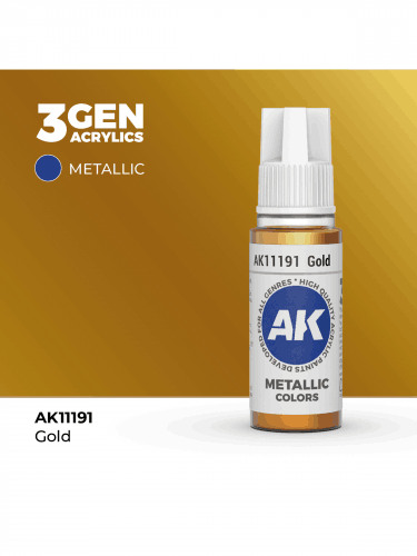 Základná farba AK 3Gen (Gold - Metallic) - zlatá