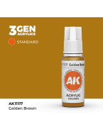 Základná farba AK 3Gen (Golden Brown - Acrylic) - zlato-hnedá