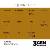 Základná farba AK 3Gen (Golden Brown - Acrylic) - zlato-hnedá - AK-Interactive