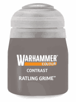 Warhammer Colour Contrast Paint (Ratling Grime) - kontrastná farba - šedá