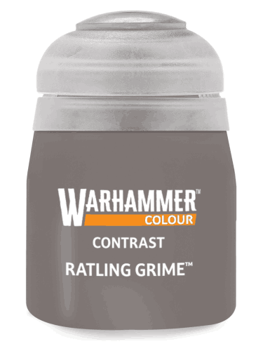 Warhammer Colour Contrast Paint (Ratling Grime) - kontrastná farba - šedá
