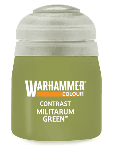Warhammer Colour Contrast Paint (Militarum Green) - kontrastná farba - zelená