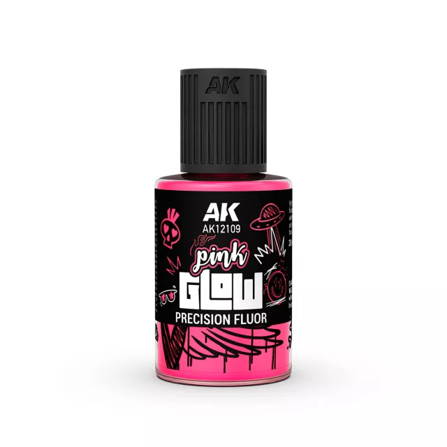 Krycia farba AK - Pink Glow Precision Fluor (ružová) - AK-Interactive