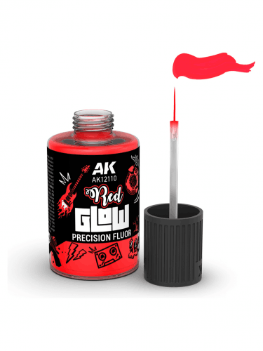 Krycia farba AK - Red Glow Precision Fluor (červená)