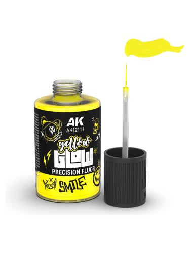 Krycia farba AK - Yellow Glow Precision Fluor (žltá)