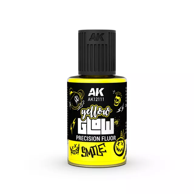 Krycia farba AK - Yellow Glow Precision Fluor (žltá) - AK-Interactive