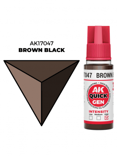 Kontrastná farba AK Quick Gen (Brown Black) - hnedo-čierna