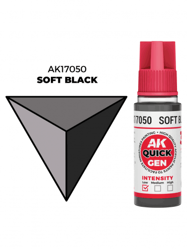 Kontrastná farba AK Quick Gen (Soft Black) - jemne čierna