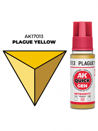 Kontrastná farba AK Quick Gen (Plague Yellow) - morovo žltá