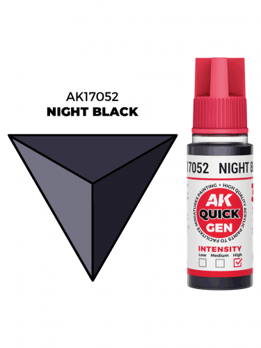 Kontrastná farba AK Quick Gen (Night Black) - nočná čierna