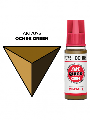 Kontrastná farba AK Quick Gen (Ochre Green) - okrovo zelená