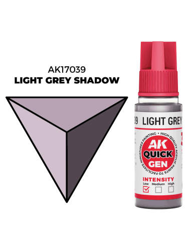 Kontrastná farba AK Quick Gen (Light Grey Shadow) - svetlo šedý odtieň