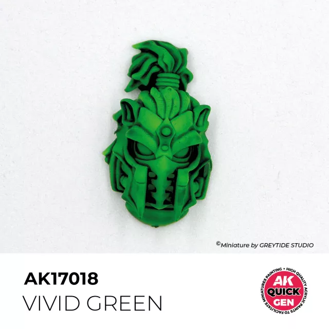 Kontrastná farba AK Quick Gen (Vivid Green) - sýto zelená - AK-Interactive