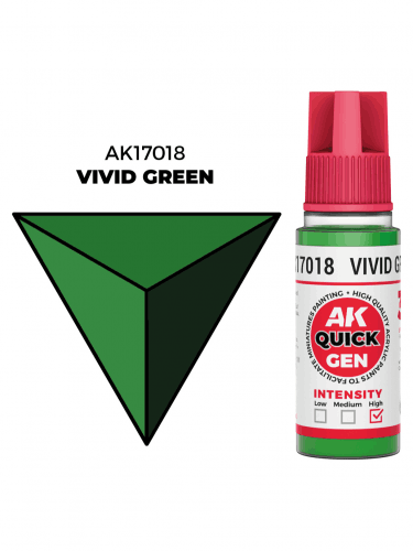 Kontrastná farba AK Quick Gen (Vivid Green) - sýto zelená
