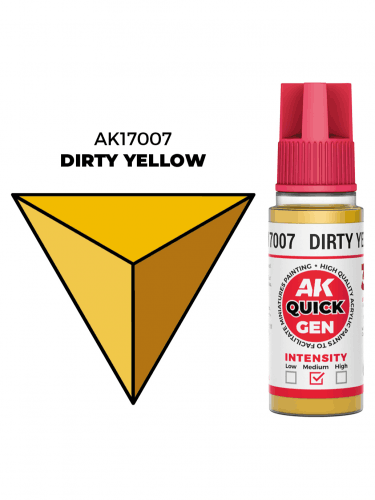 Kontrastná farba AK Quick Gen (Dirty Yellow) - tlmená žltá