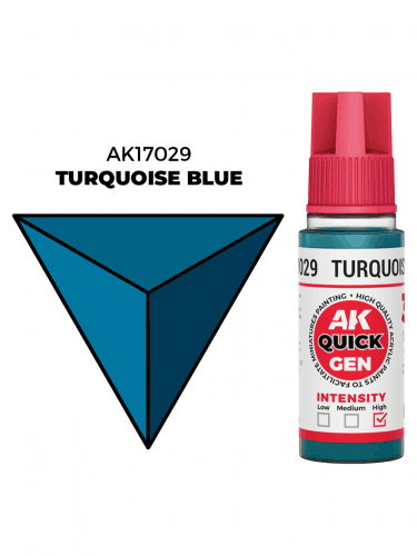Kontrastná farba AK Quick Gen (Turquoise Blue) - tyrkysovo modrá