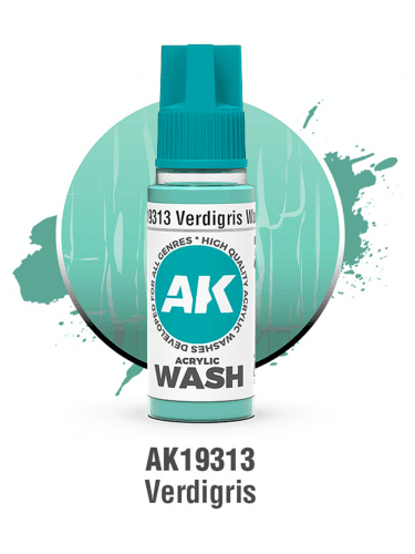 Tónová farba AK Wash (Verdigris) - meďenka