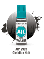 Tónová farba AK Wash (Obsidian Holt) - obsidiánová čerň