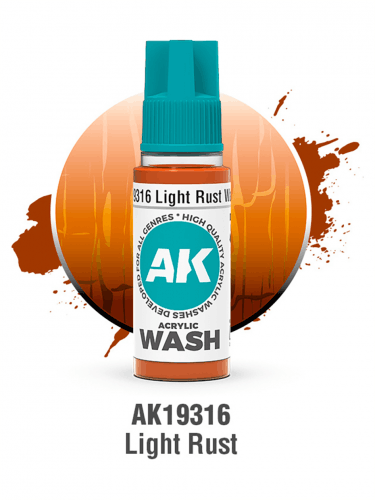Tónová farba AK Wash (Light Rust) - svetlá hrdza