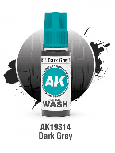 Tónová farba AK Wash (Dark Grey) - tmavo šedá