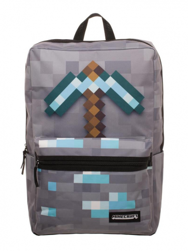 Batoh Minecraft - Diamond Pickaxe (šedý)