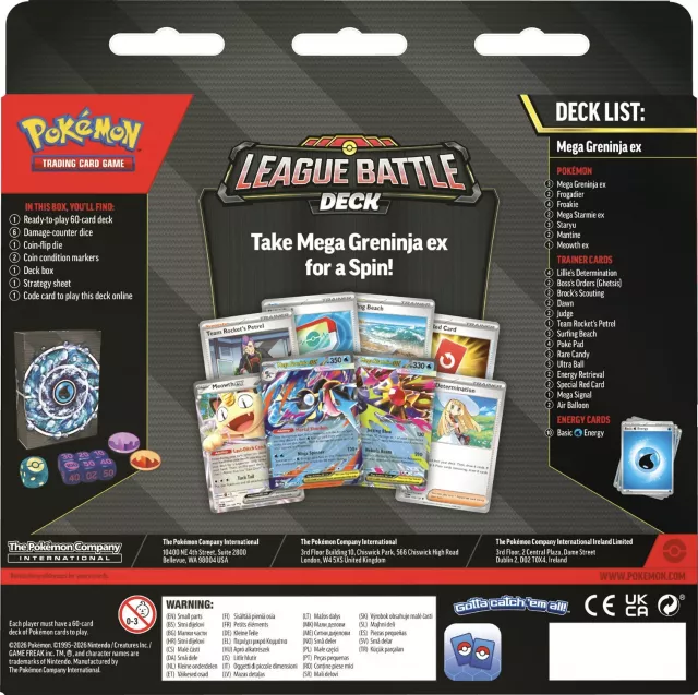 Kartová hra Pokémon TCG: Mega Greninja ex League Battle Deck - Zberateľská kartová hra TCG