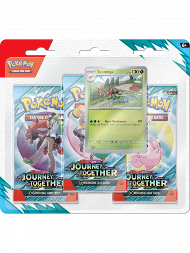 Kartová hra Pokémon TCG: Scarlet & Violet - Journey Together 3-Pack Blister booster (Yanmega)