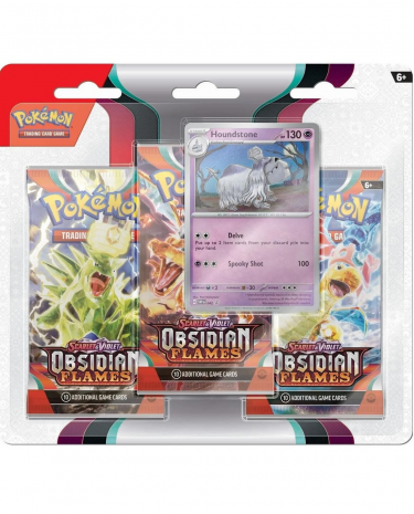 Kartová hra Pokémon TCG: Scarlet & Violet - Obsidian Flames 3-Pack Blister booster (Houndstone)