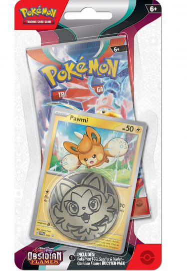 Kartová hra Pokémon TCG: Scarlet & Violet - Obsidian Flames Checklane Blister booster (Pawmi)
