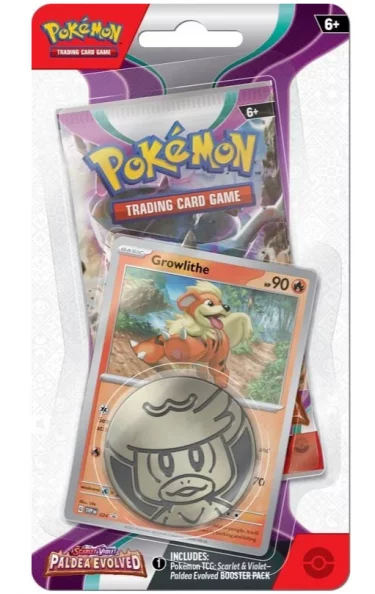 Kartová hra Pokémon TCG: Scarlet & Violet - Paldea Evolved Checklane Blister booster (Growlithe)