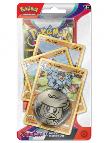 Kartová hra Pokémon TCG: Scarlet & Violet - Premium Checklane Blister booster (Machamp)